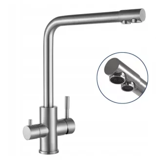 3 utas csaptelep, konyhai víztisztítóhoz Inox