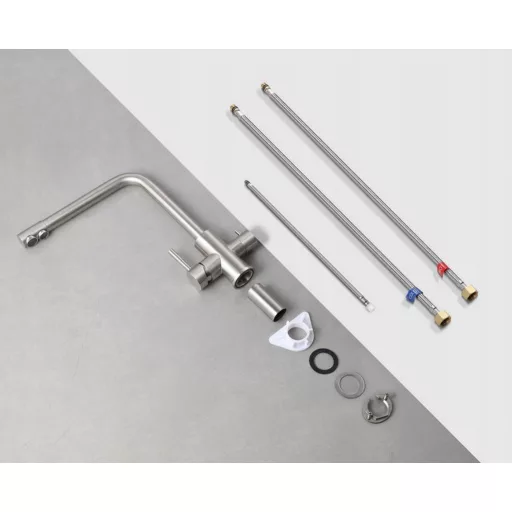 3 utas csaptelep, konyhai víztisztítóhoz Inox