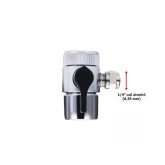   Útváltó szelep asztali víztisztítókhoz - egyirányú 1/4" - (6,35 mm átmérőjő csőhöz)
