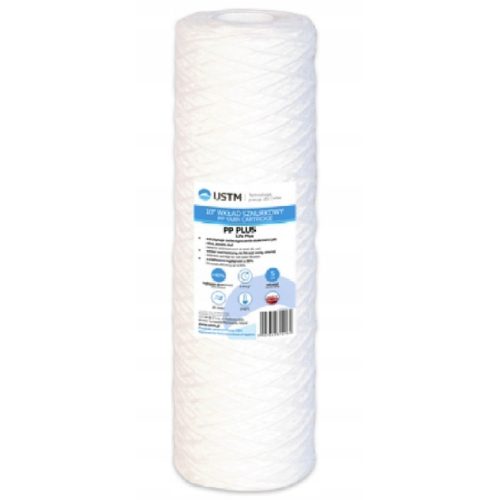 Üledék-szűrőbetét FCPP20 száltekercselt 10 x 2,5" 20 mikron LIFE PLUS USTM PP20M-PLUS