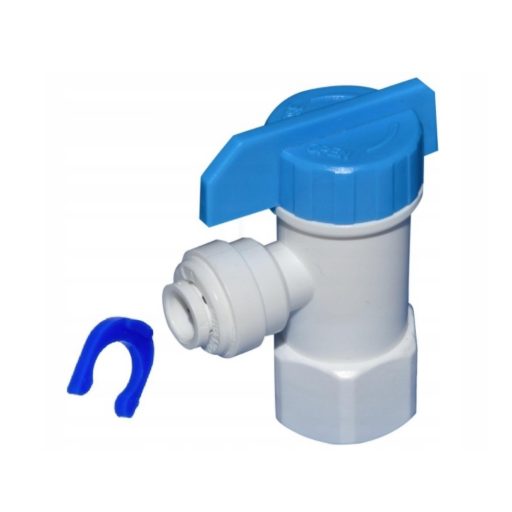 Elzárócsap víztartályokhoz könyök 1/4"x1/4" (fordított ozmózis) Klarwod Q-CV1244