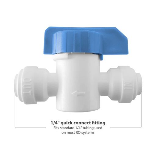 Elzárócsap víztartályokhoz egyenes 1/4"x1/4" (fordított ozmózis) Klarwod Q-CV1344