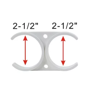   Dupla szűrőbetét rögzítő bilincs 2 1/2" x 2 1/2"" klipsz