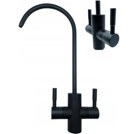 Modern csaptelep víztisztítóhoz 2-utas fekete