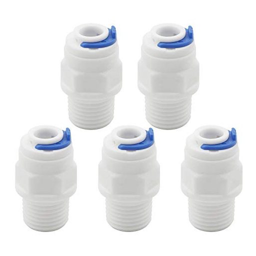 Egyenes külsőmenetes bekötő-idom fordított ozmózishoz 1/4" cső x 1/4" menet Q-MC0404