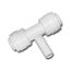 "T" elosztó-idom fordított ozmózishoz 1/4" cső x 1/4" tömlő vég x 1/4" cső  USTM Q-SBT0404
