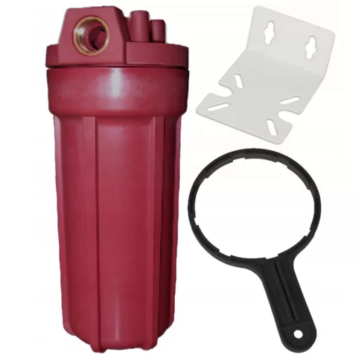 Szűrőház 10" melegvízre 3/4" csatlakozás USTM WFHOT34