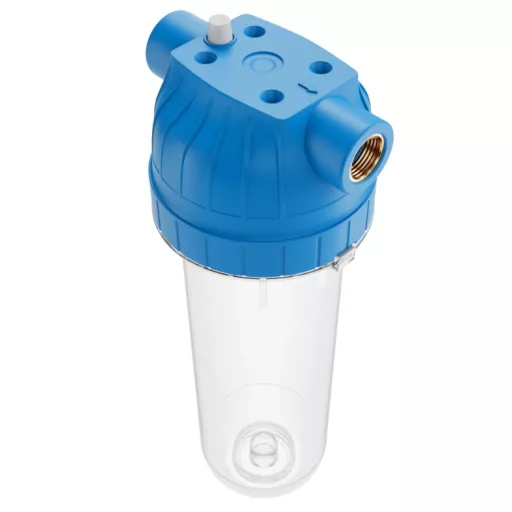 Szűrőház 10" hidegvízre 1/2" csatlakozás komplett USTM WFW12EMIKPL